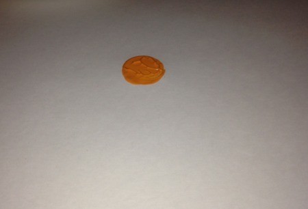 Bottle Cap Pumpkin Stamping - stamp it on your paper