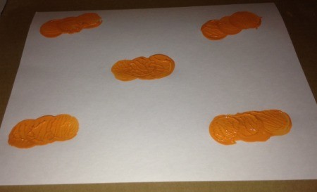 Bottle Cap Pumpkin Stamping - continue adding more pumpkins