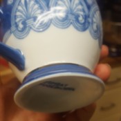 Value of Bombay China Company Plates and Cups - blue and white cup