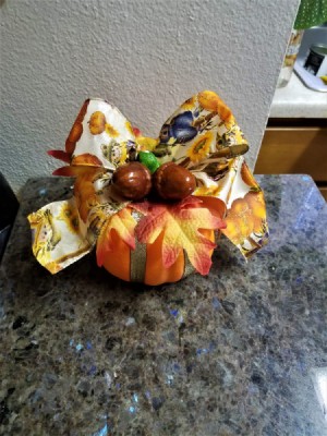 Embellish a Dollar Tree Pumpkin - decorated pumpkin