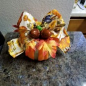 Embellish a Dollar Tree Pumpkin - decorated pumpkin