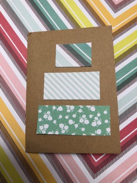 Birthday Gift Card - lay out on card front