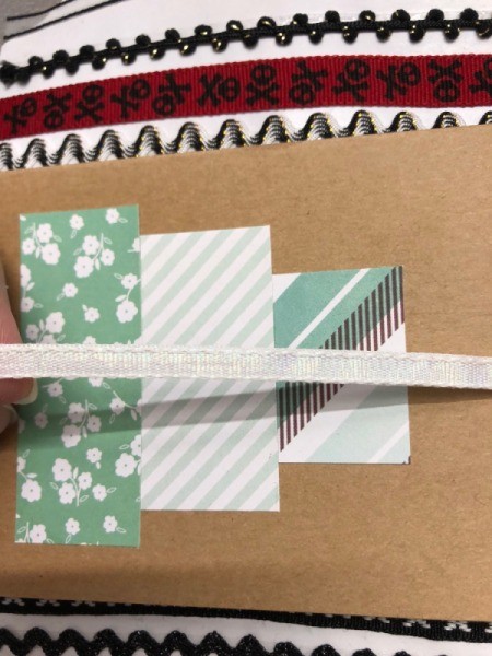Birthday Gift Card - place a strip of adhesive ribbon down the center of the the packages