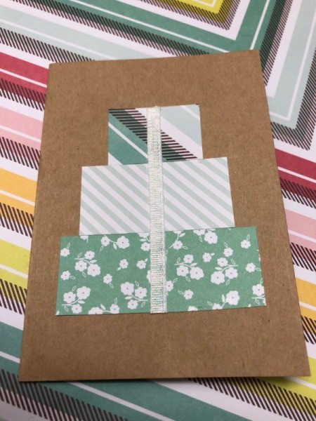 Birthday Gift Card - ribbon in place