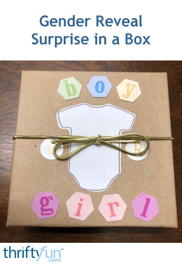 Gender Reveal Surprise in a Box | ThriftyFun