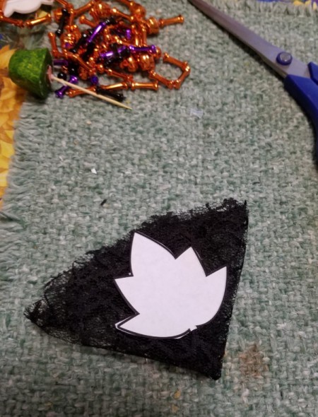 The Little Punk'in Who Could! - cut out template and lay on a stack of lace pieces