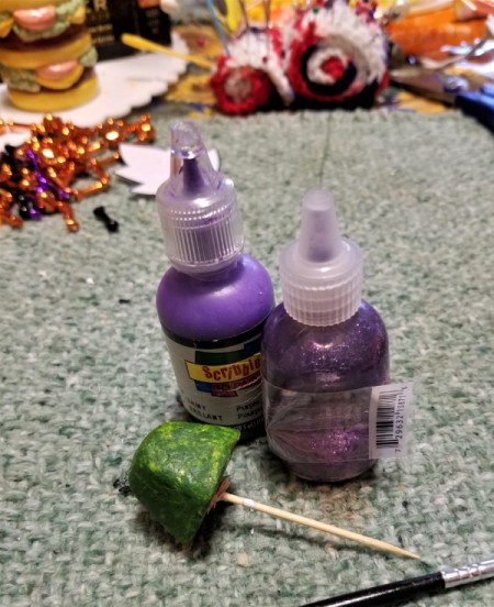 The Little Punk'in Who Could! - green stem and purple paint