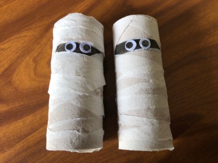 Fun Halloween Bathroom Decor - add googly eyes to the center of the rectangle