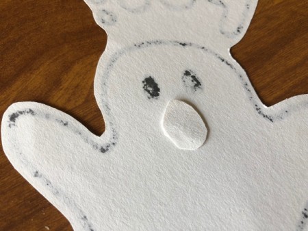 Fun Halloween Bathroom Decor - glue them to the back of the ghost over the mouth