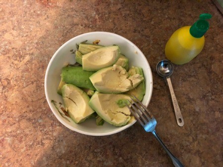 Avocado Quick Bread - peeled and quartered avocados