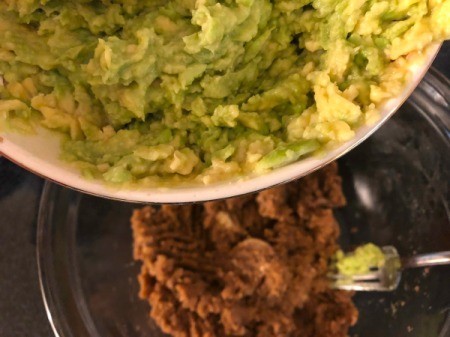 Avocado Quick Bread - add mashed avocado to sugar and butter mixture
