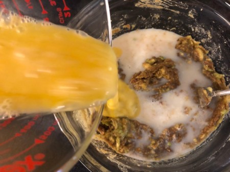 Avocado Quick Bread - add eggs