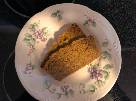 Avocado Quick Bread slices on plate