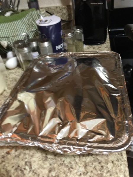 tent of foil on Lasagna