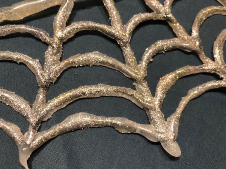 Spiderweb Necklace - allow to dry fro a couple of hours and shake off excess glitter