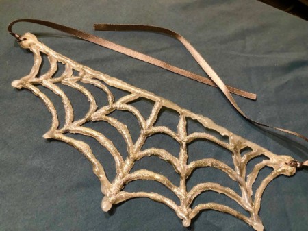 Spiderweb Necklace - attach a length of ribbon to each end loop