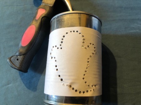 Tin Can Lanterns - make holes evenly spaced around the design
