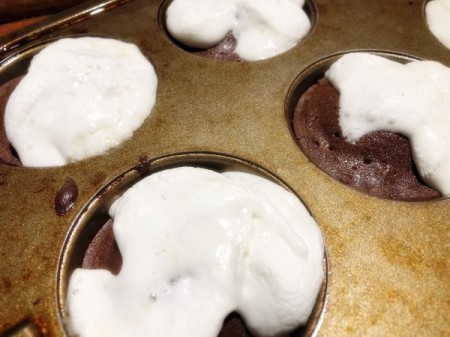 marshmallows melted on brownies