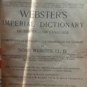 Value of a 1910 Webster's
Imperial Dictionary   - cover page