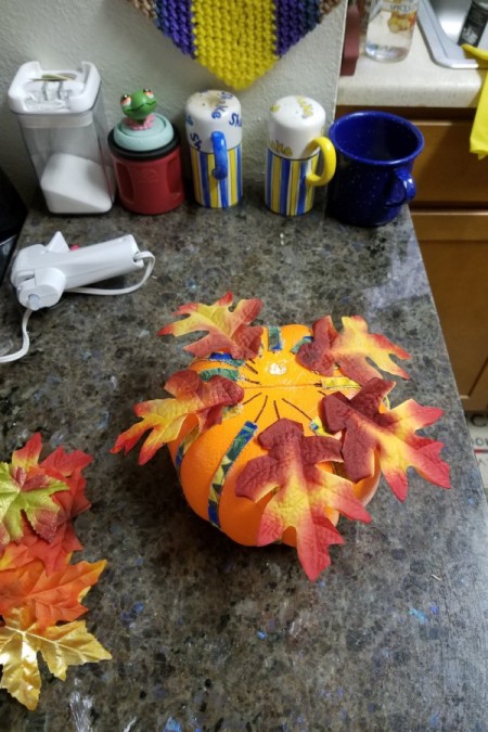 Not Country Bumpkin - Country Pumpkin! - begin pinning on leaves