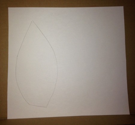 Paper Bowl Sunflower  - draw a flower petal on the cardstock and cut out