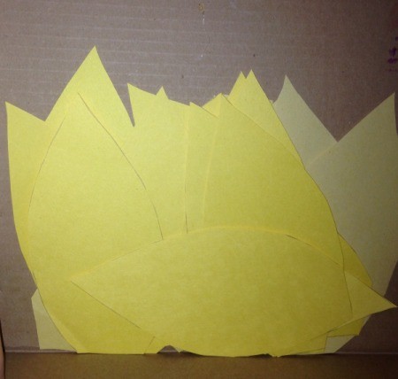 Paper Bowl Sunflower  - cut out the petals