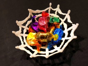 Hot Glue Spiderweb Bowl - spiderweb candy bowl