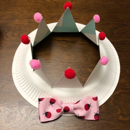 Paper Kids' Crown - bow glued in place