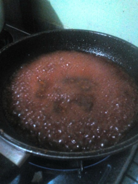 simmering sauce