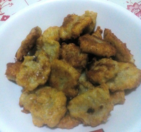 Potato Tempura in bowl