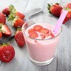 Strawberry Smoothie with fresh strawberries.