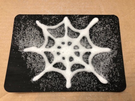 Salt Spider Web Painting - add more