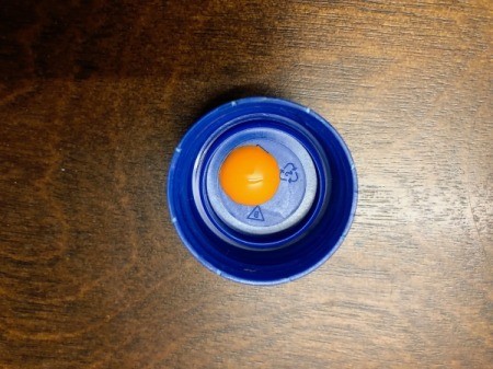 Salt Spider Web Painting - watered down paint in a small cap