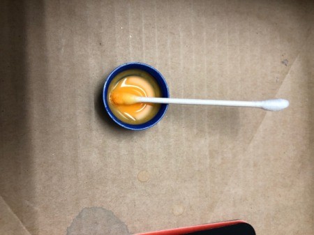 Salt Spider Web Painting - dip in a Q-tip