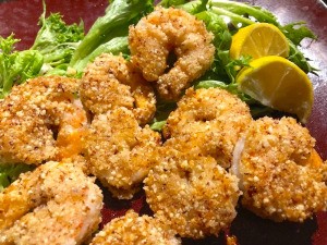 Almond Crusted Shrimp on plate