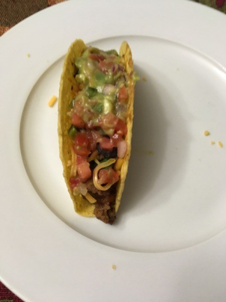 Super Loaded Taco on plate