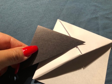 Vampire Corner Bookmark - cut a black triangle for the hair