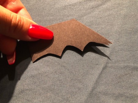 Vampire Corner Bookmark - fold a piece of black paper in half and cut to resemble bat wings