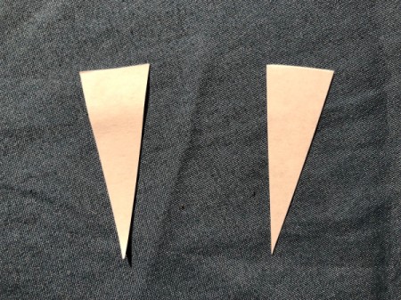 Vampire Corner Bookmark -  cut long fangs from the leftover white paper