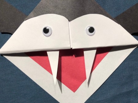 Vampire Corner Bookmark - glue to the inside of the upper flap