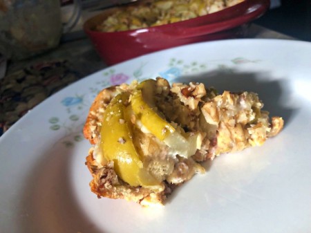 Cinnamon Apple Pastry Bloom piece on plate