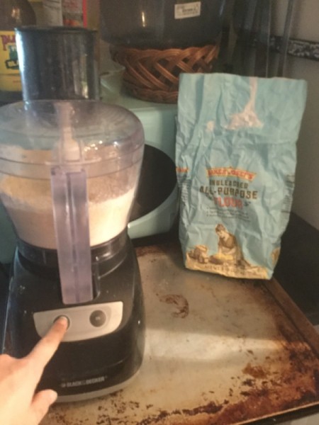 flour in food processor