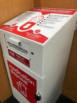 Safe Disposal of Medicine - disposal box at pharmacy