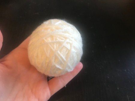 Yarn Ball Spider Egg Sacs - finished ball/egg sac