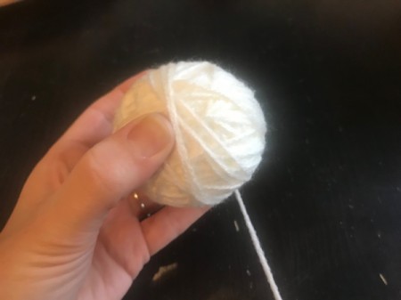 Yarn Ball Spider Egg Sacs - wrapping