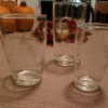 Finding Vintage Drinking Glasses - clear glasses with an etched design