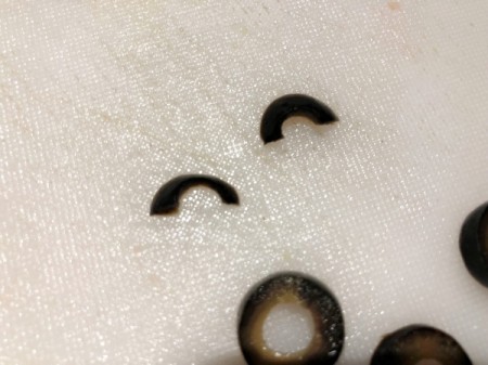 cut olive pieces