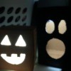 Cardboard Halloween Pumpkin and Ghost - lighted box decorations