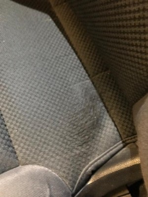 Repairing Fraying Fabric on Chevy Truck Seat - damaged upholstery