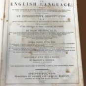 Value of an 1853 Webster's Dictionary - cover page